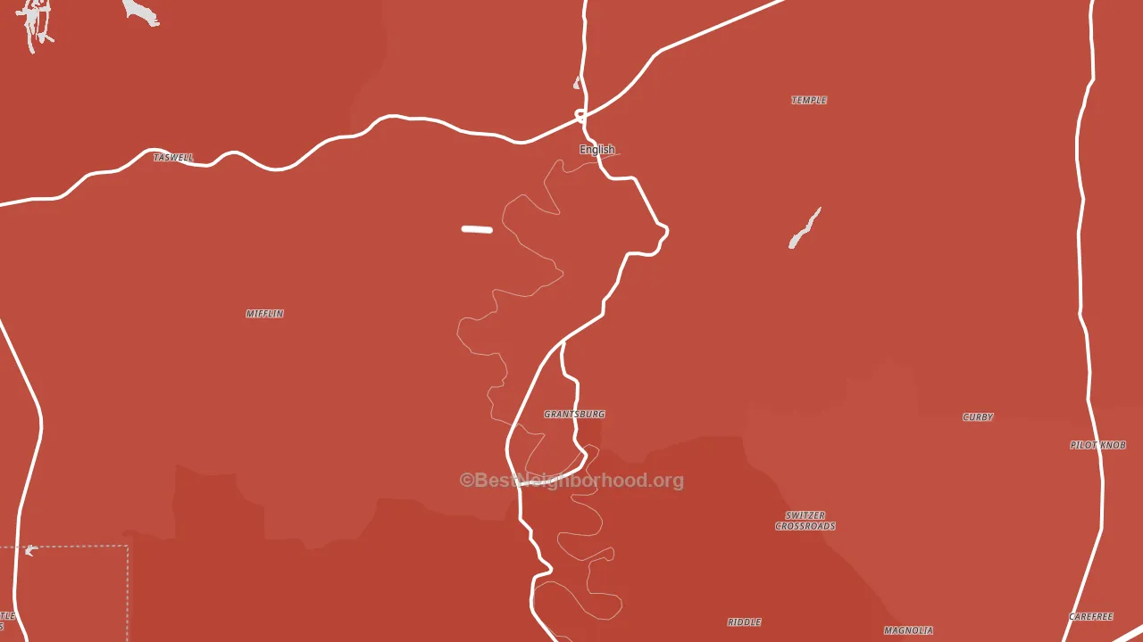 47118, IN block-group political-lean map