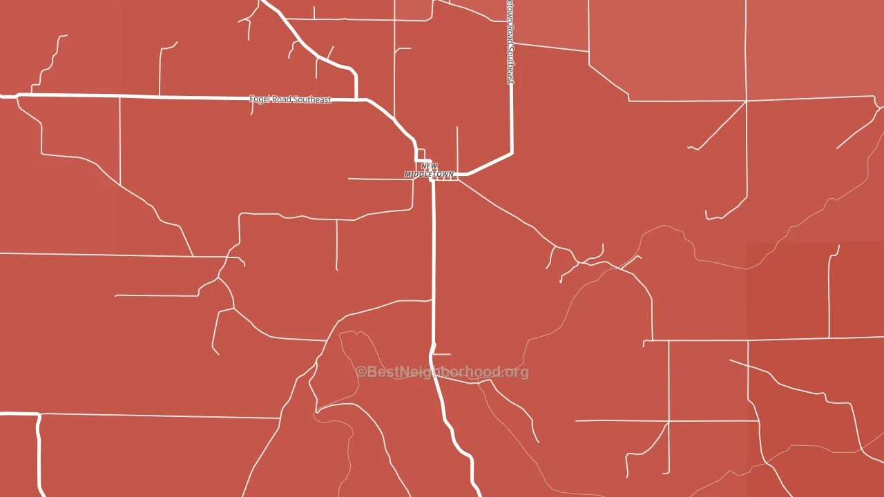 47160, IN block-group political-lean map