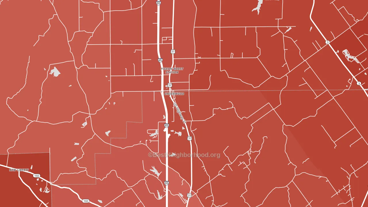 47177, IN block-group political-lean map
