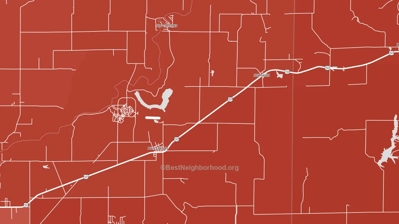 47223, IN block-group political-lean map