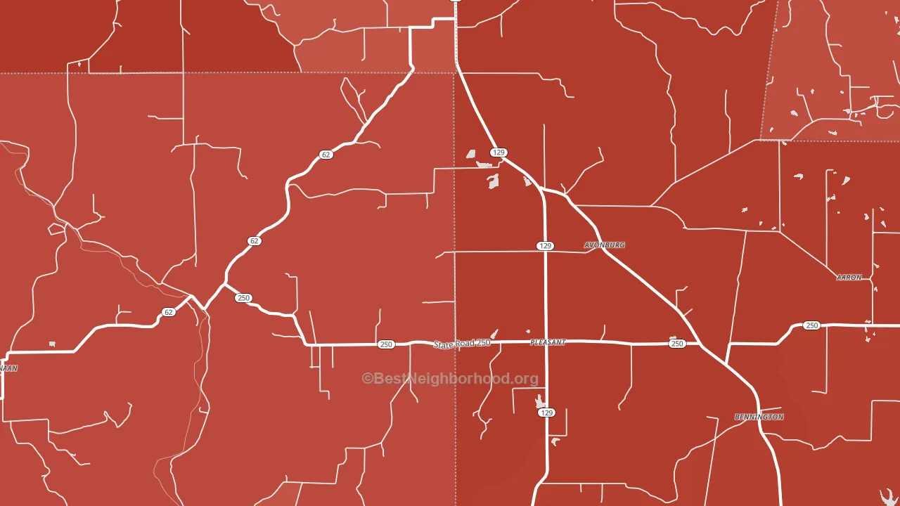 47224, IN block-group political-lean map