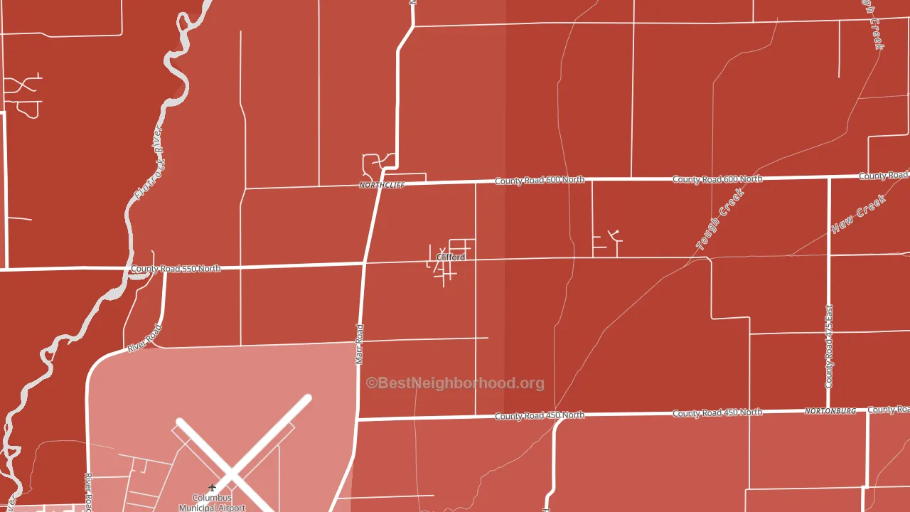 47226, IN block-group political-lean map