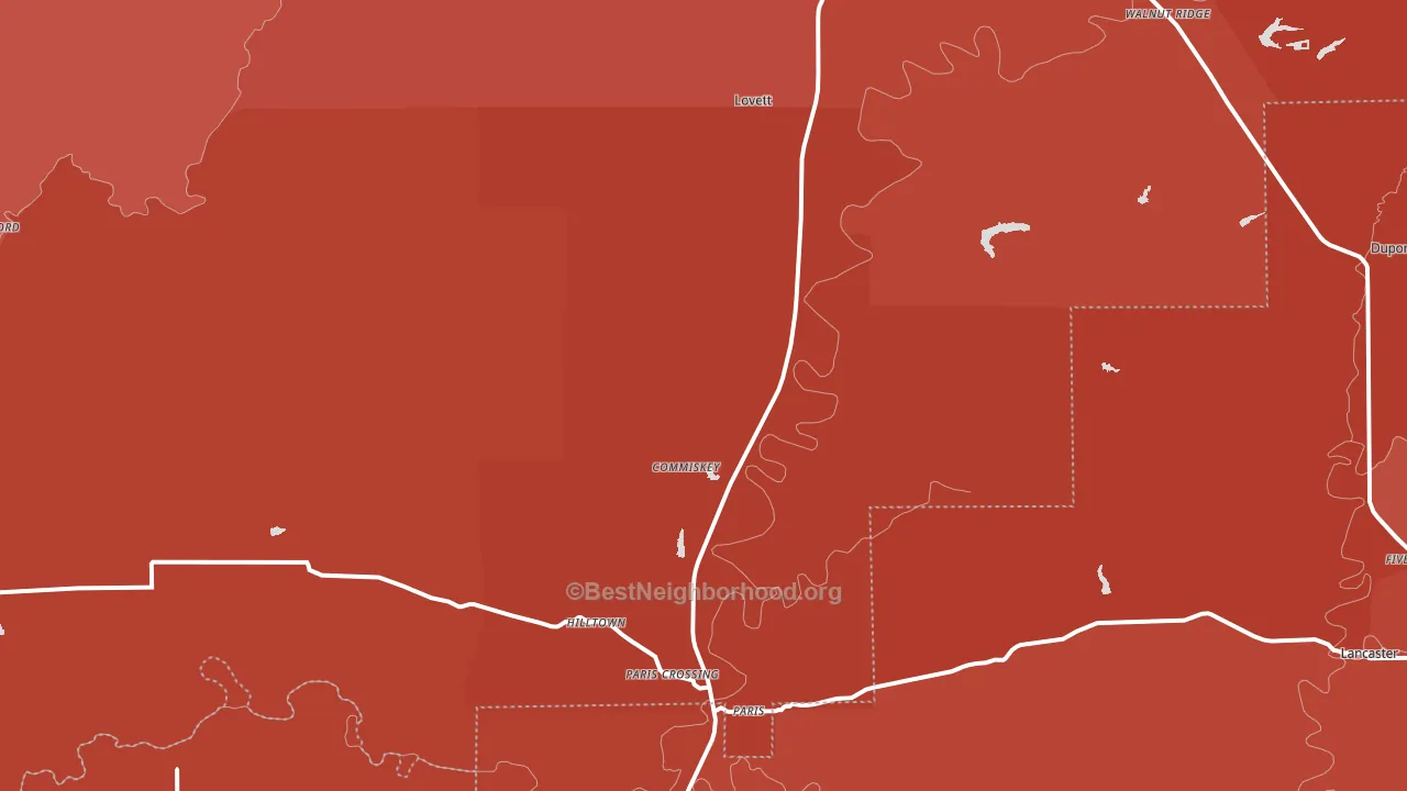 47227, IN block-group political-lean map