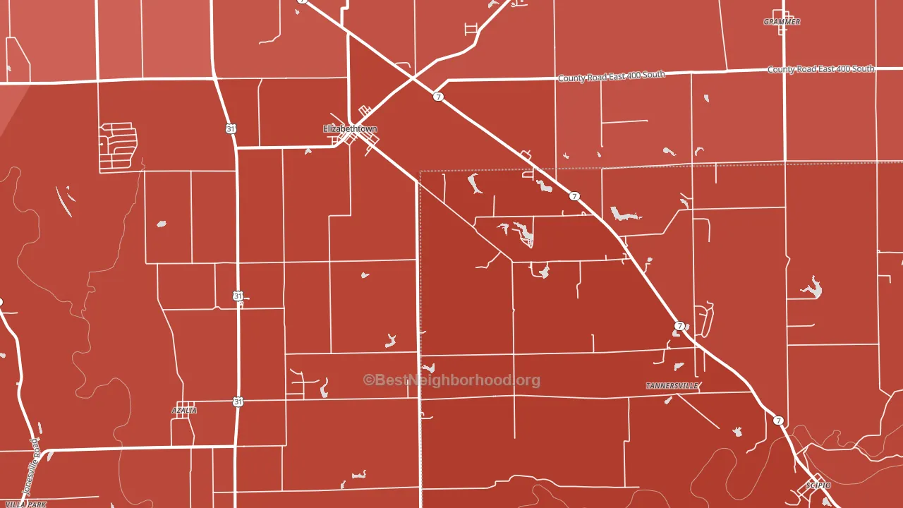47232, IN block-group political-lean map