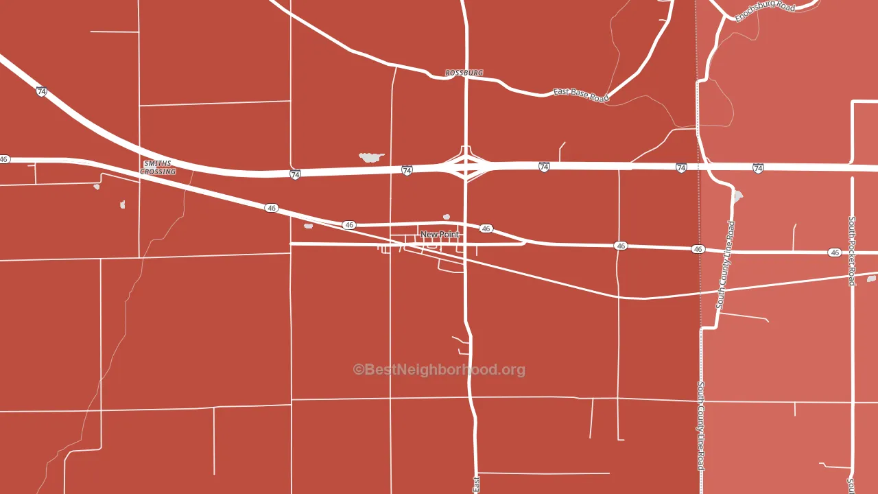 47263, IN block-group political-lean map