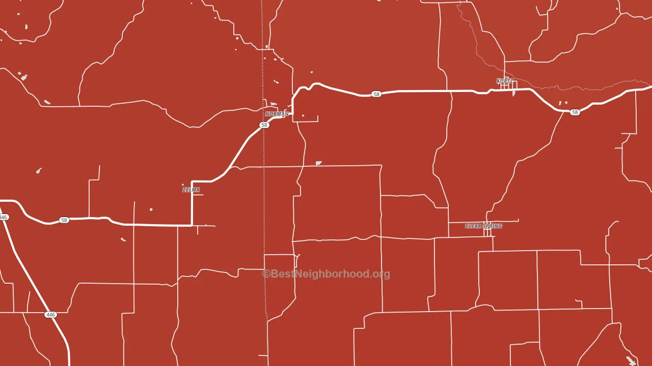 47264, IN block-group political-lean map