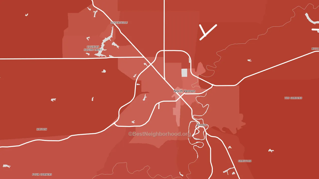 47265, IN block-group political-lean map