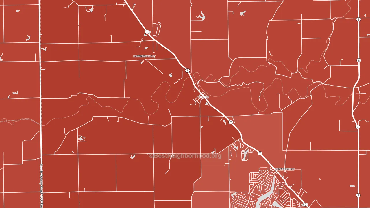 47273, IN block-group political-lean map