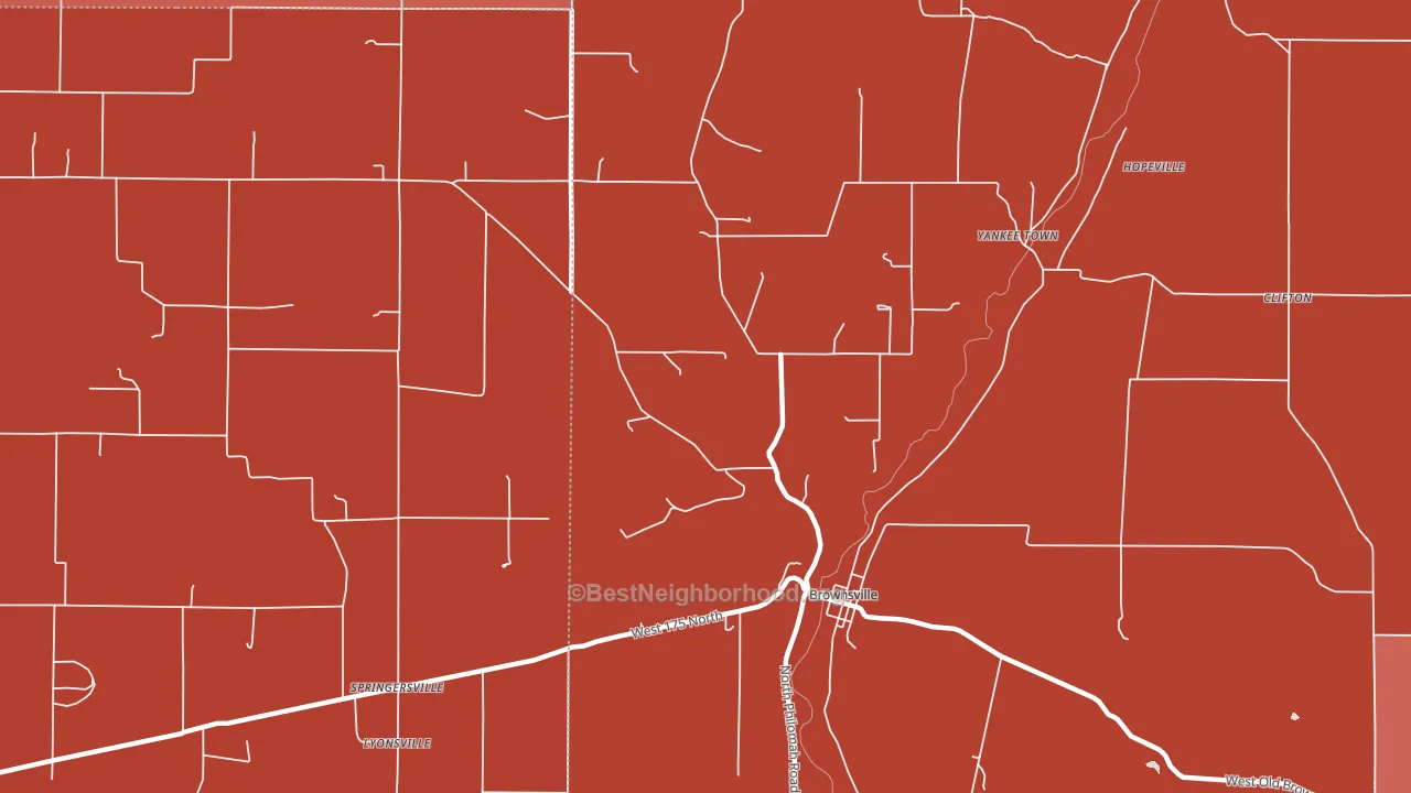 47325, IN block-group political-lean map