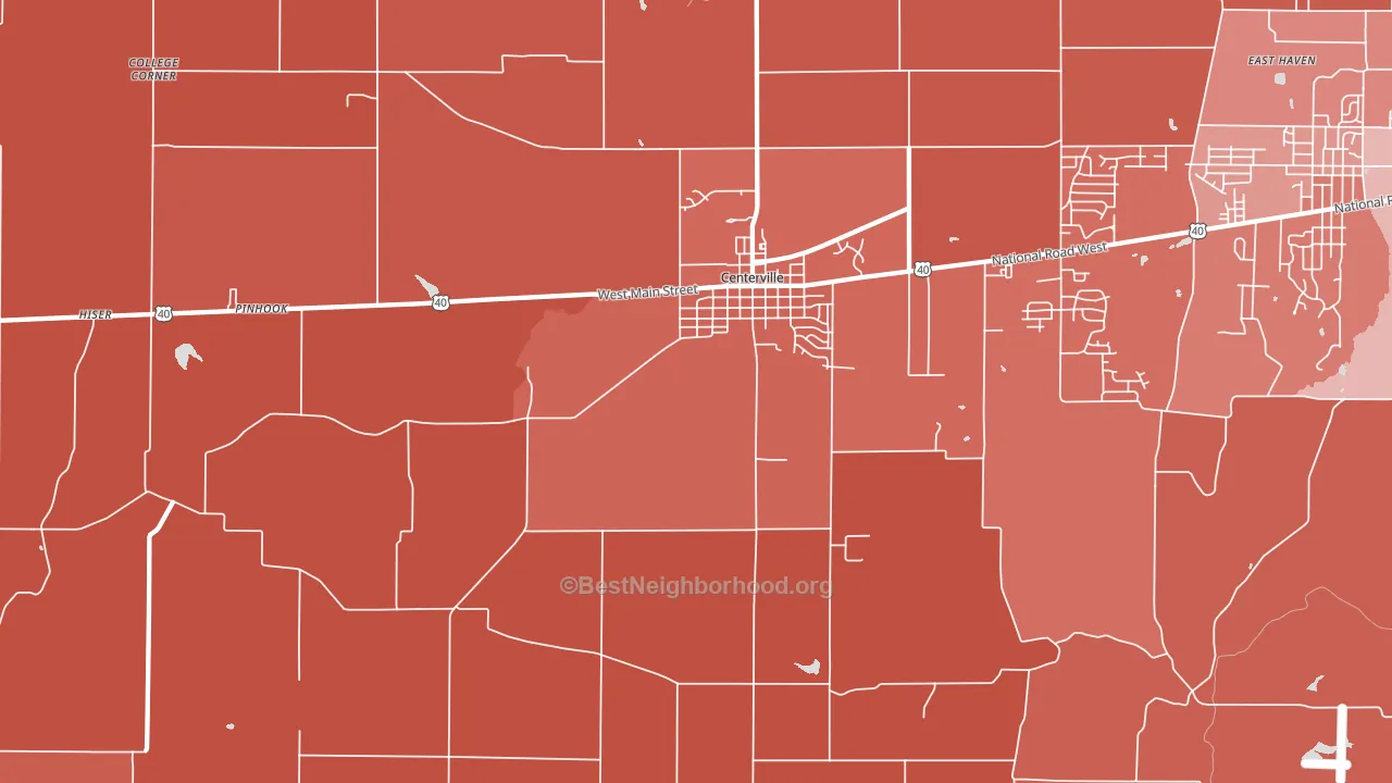 47330, IN block-group political-lean map