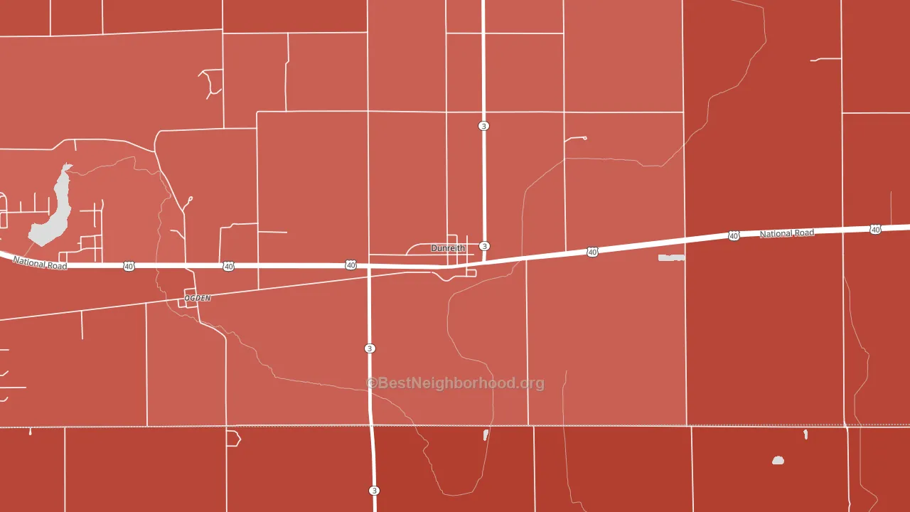 47337, IN block-group political-lean map