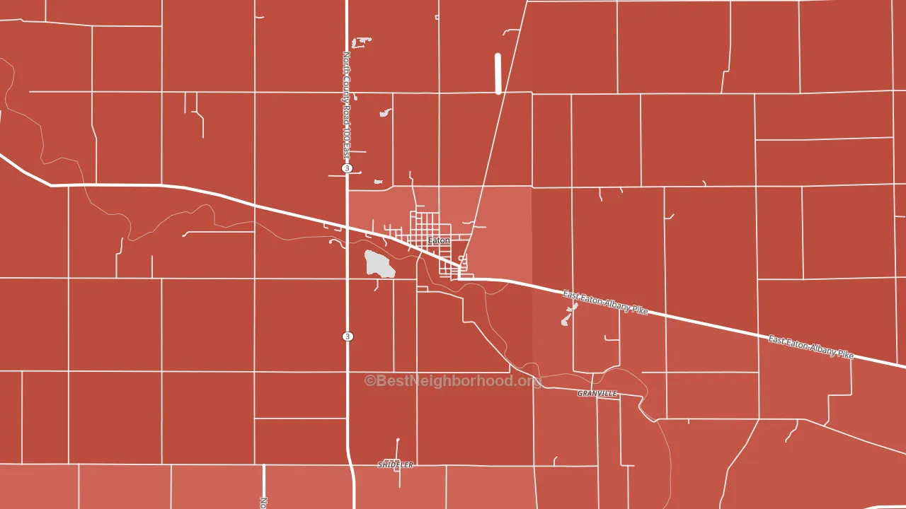 47338, IN block-group political-lean map
