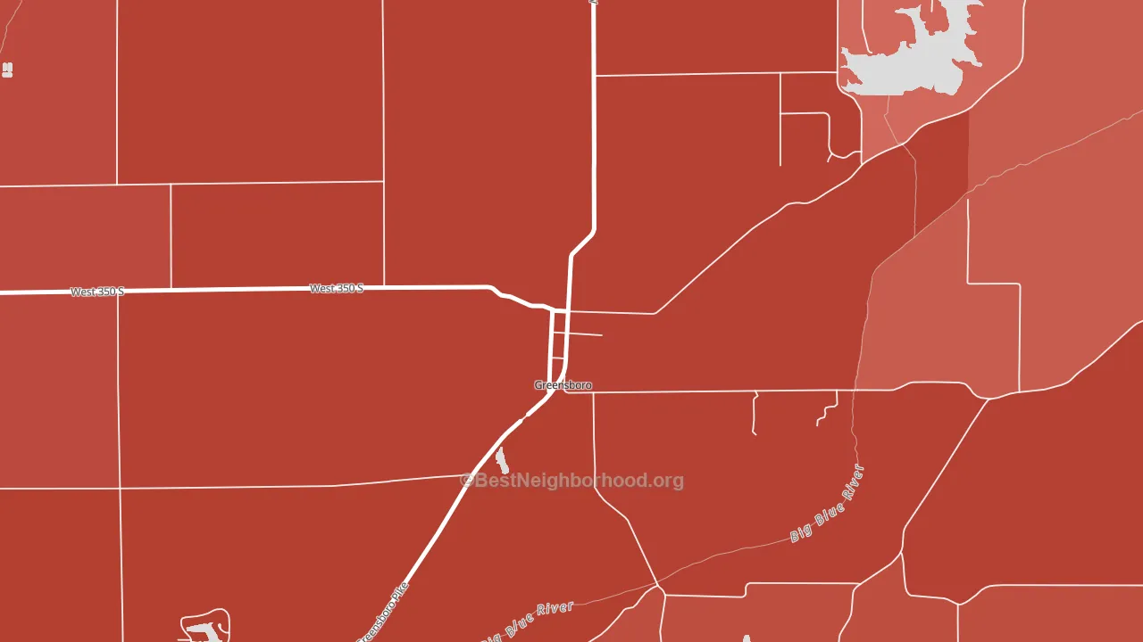 47344, IN block-group political-lean map