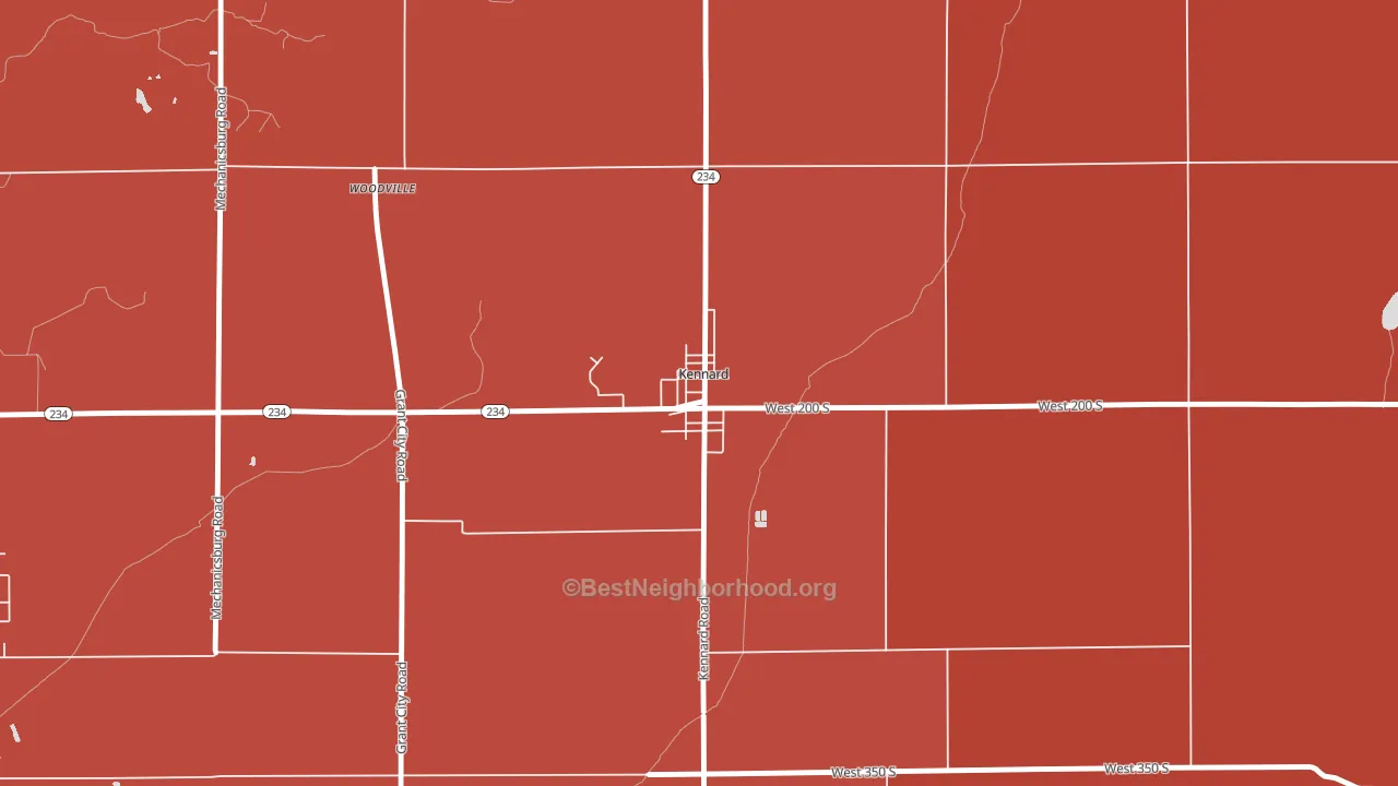 47351, IN block-group political-lean map