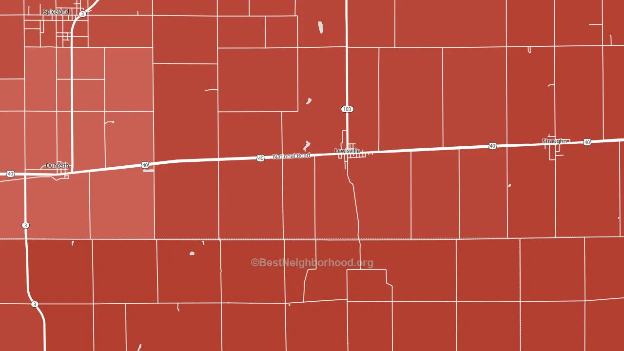 47352, IN block-group political-lean map