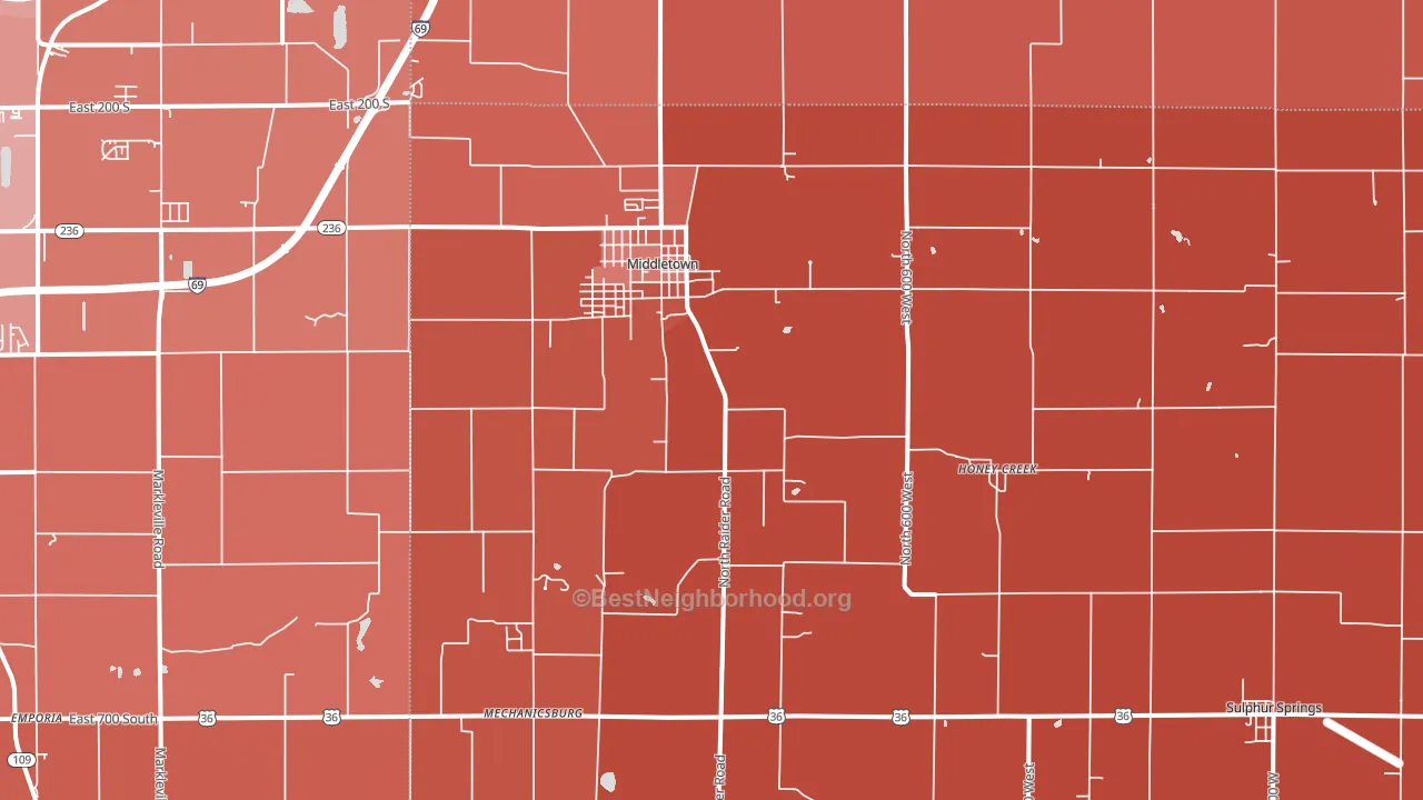 47356, IN block-group political-lean map