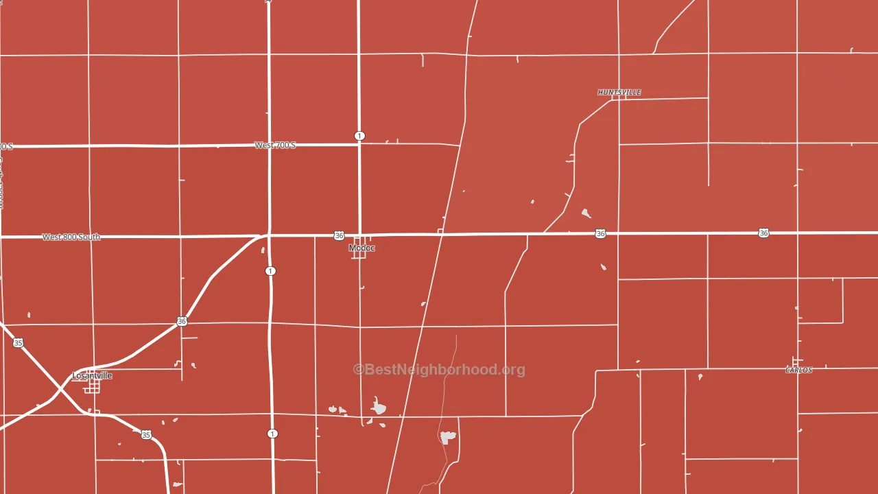 47358, IN block-group political-lean map