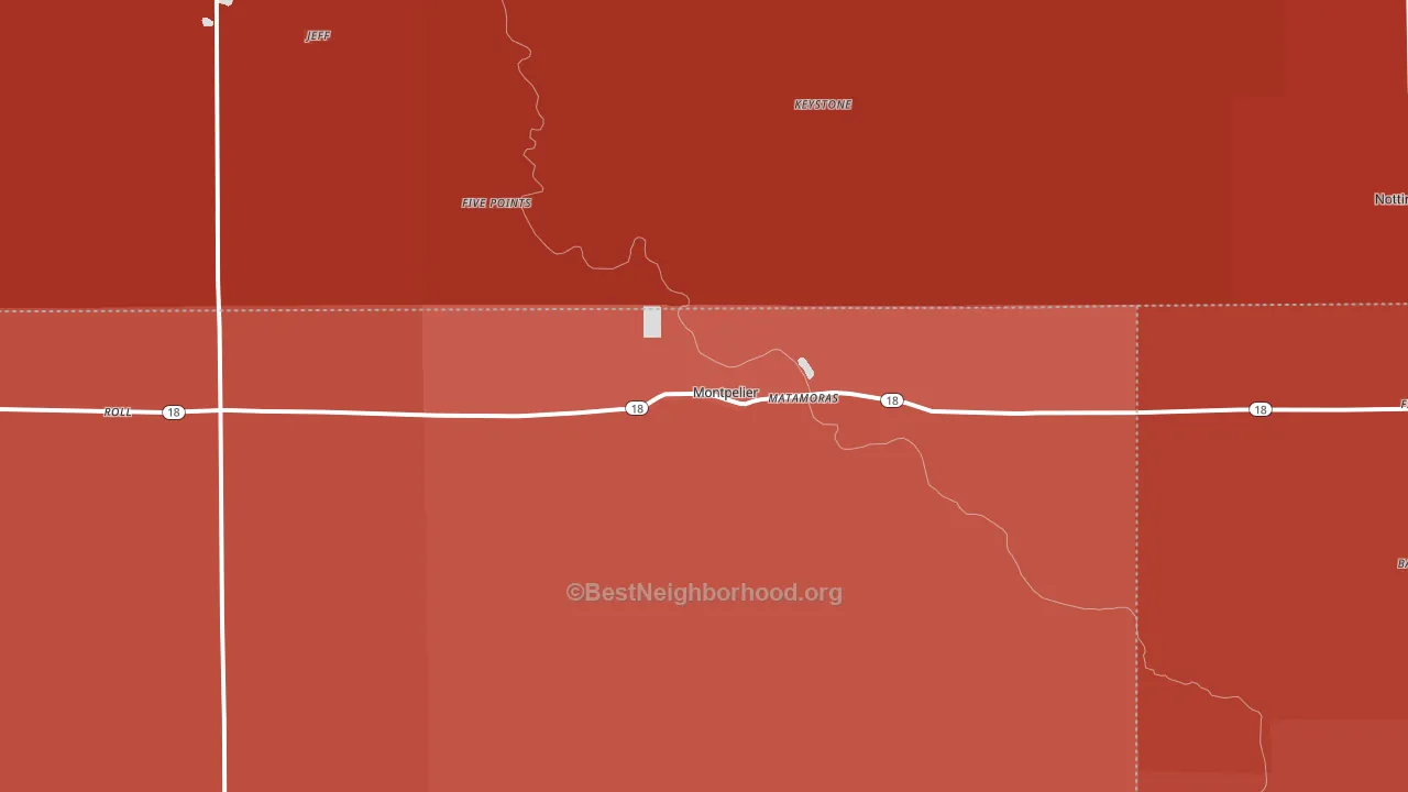 47359, IN block-group political-lean map