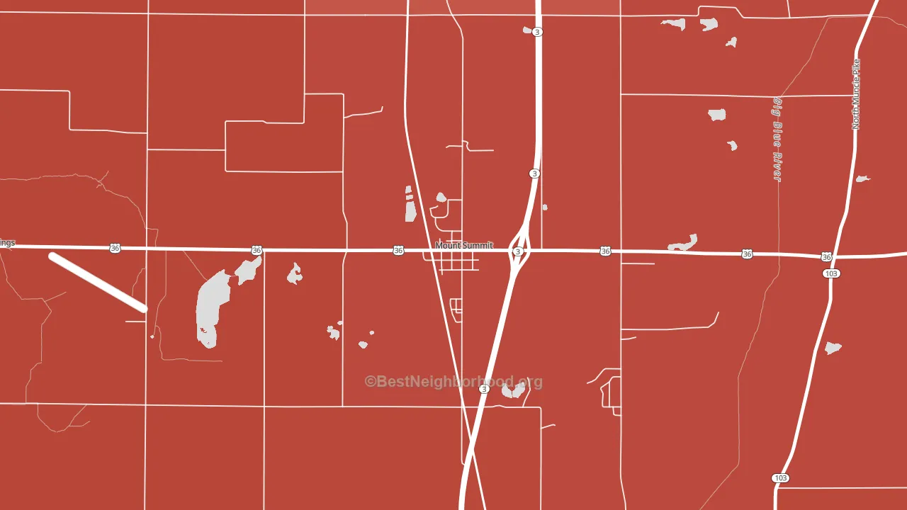 47361, IN block-group political-lean map