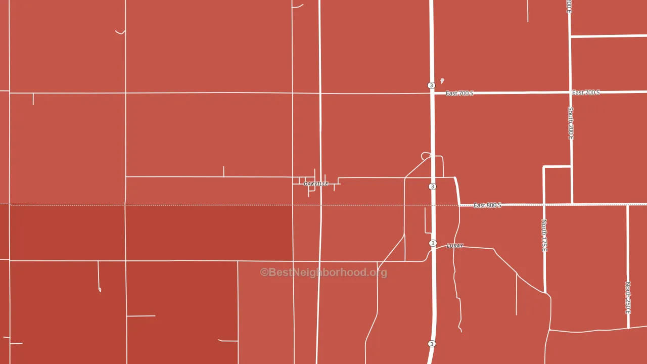 47367, IN block-group political-lean map