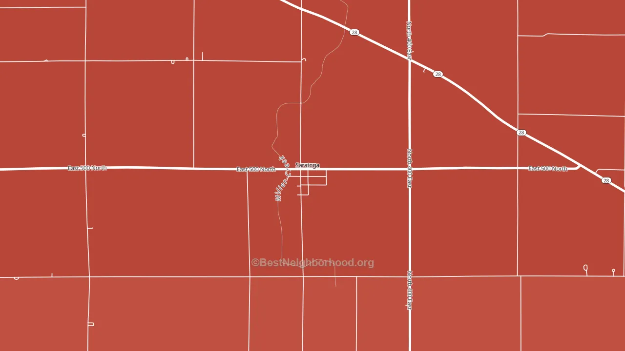 47382, IN block-group political-lean map