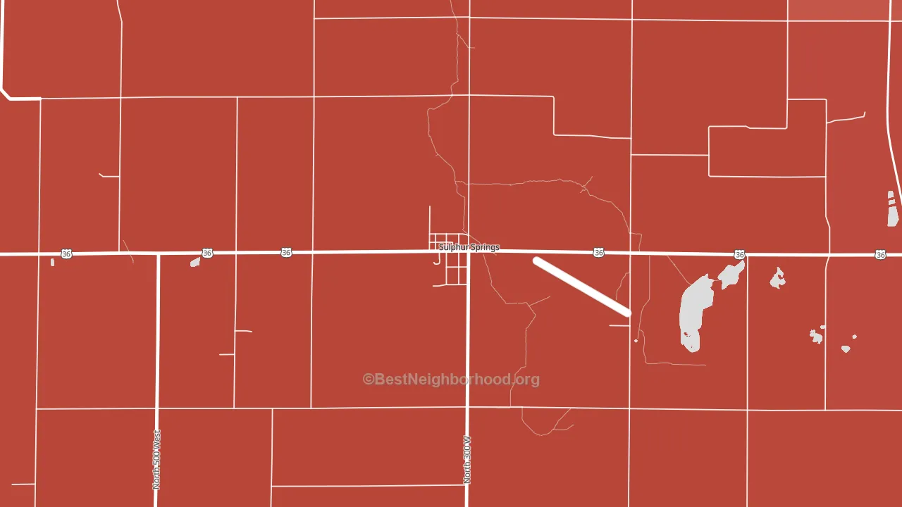 47388, IN block-group political-lean map
