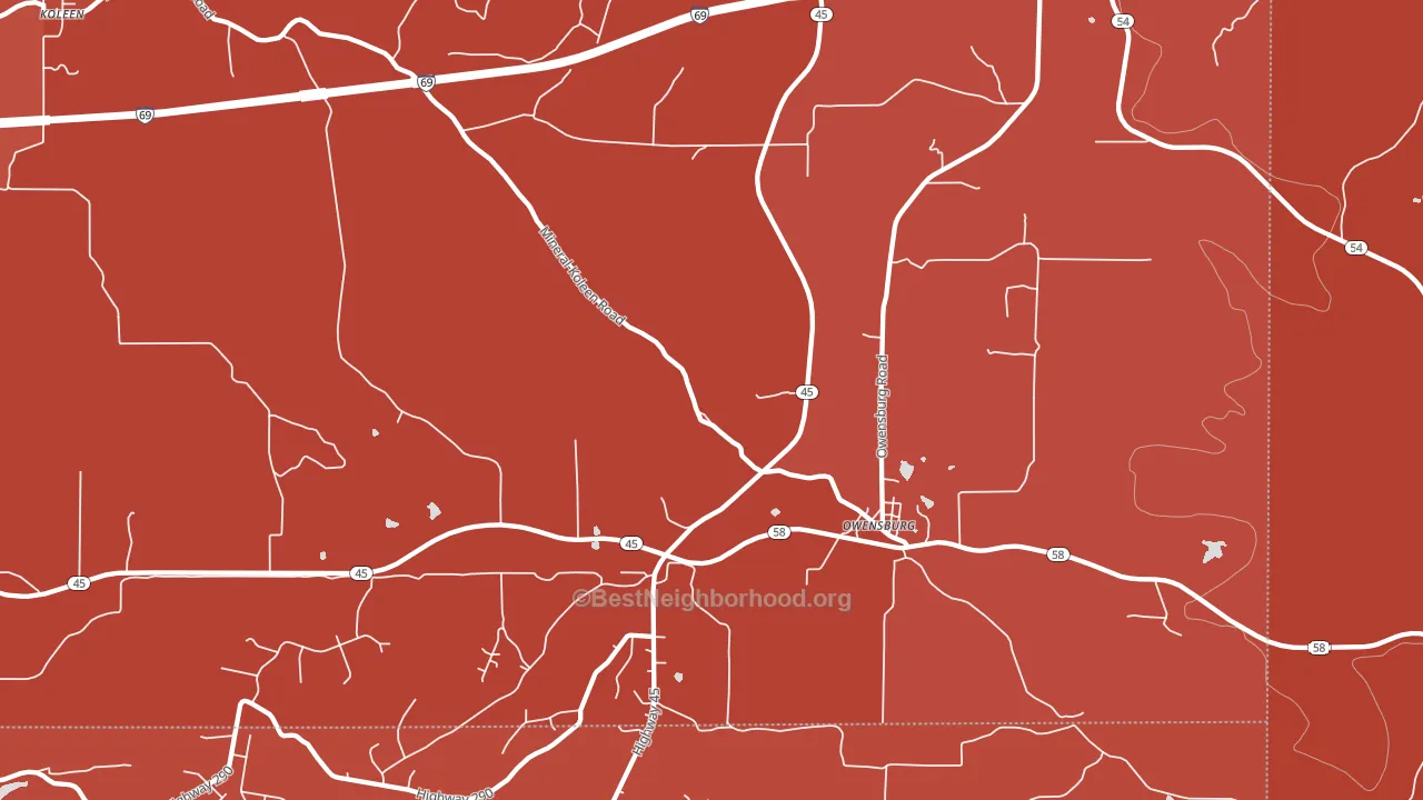 47453, IN block-group political-lean map