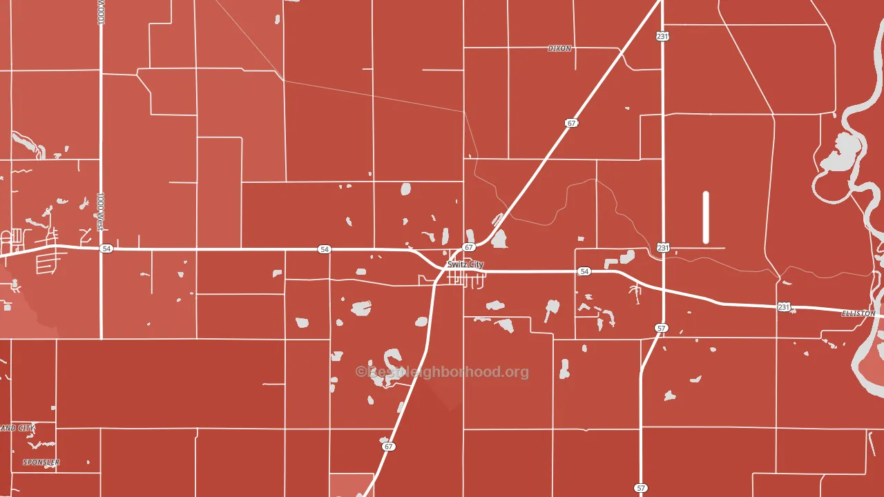 47465, IN block-group political-lean map