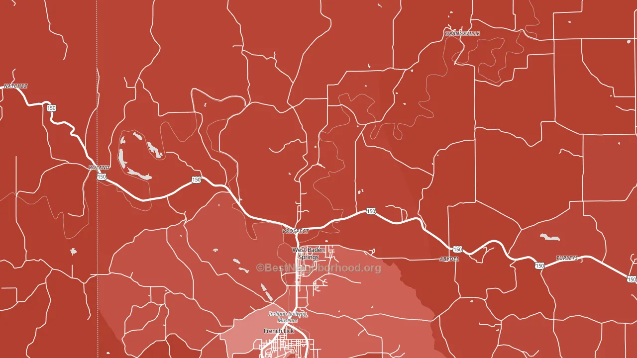 47469, IN block-group political-lean map