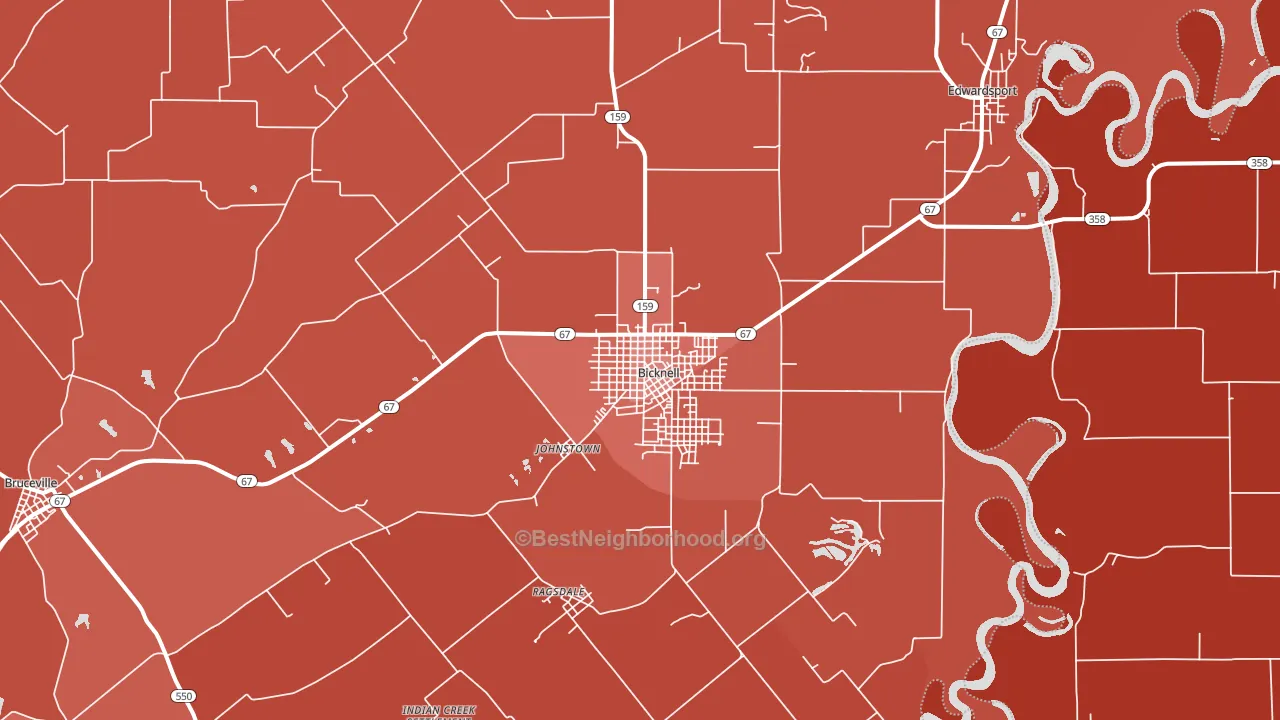 47512, IN block-group political-lean map
