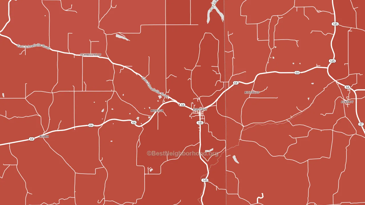 47513, IN block-group political-lean map