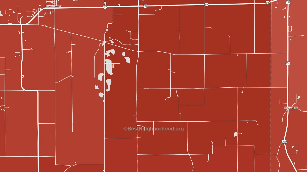 47519, IN block-group political-lean map