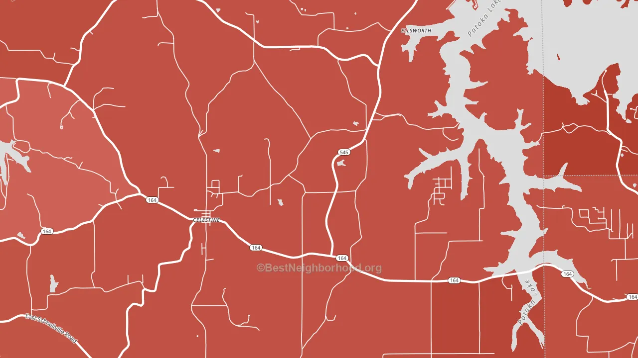 47521, IN block-group political-lean map