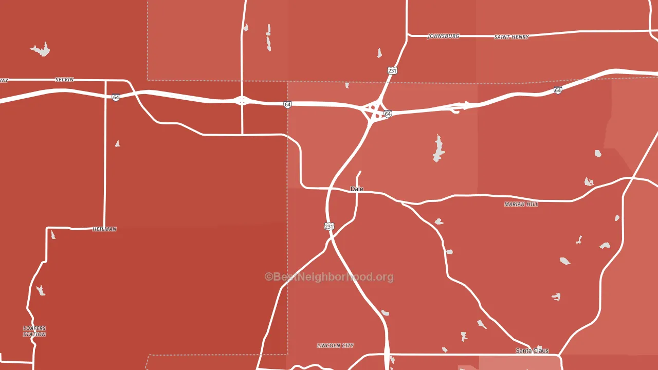 47523, IN block-group political-lean map