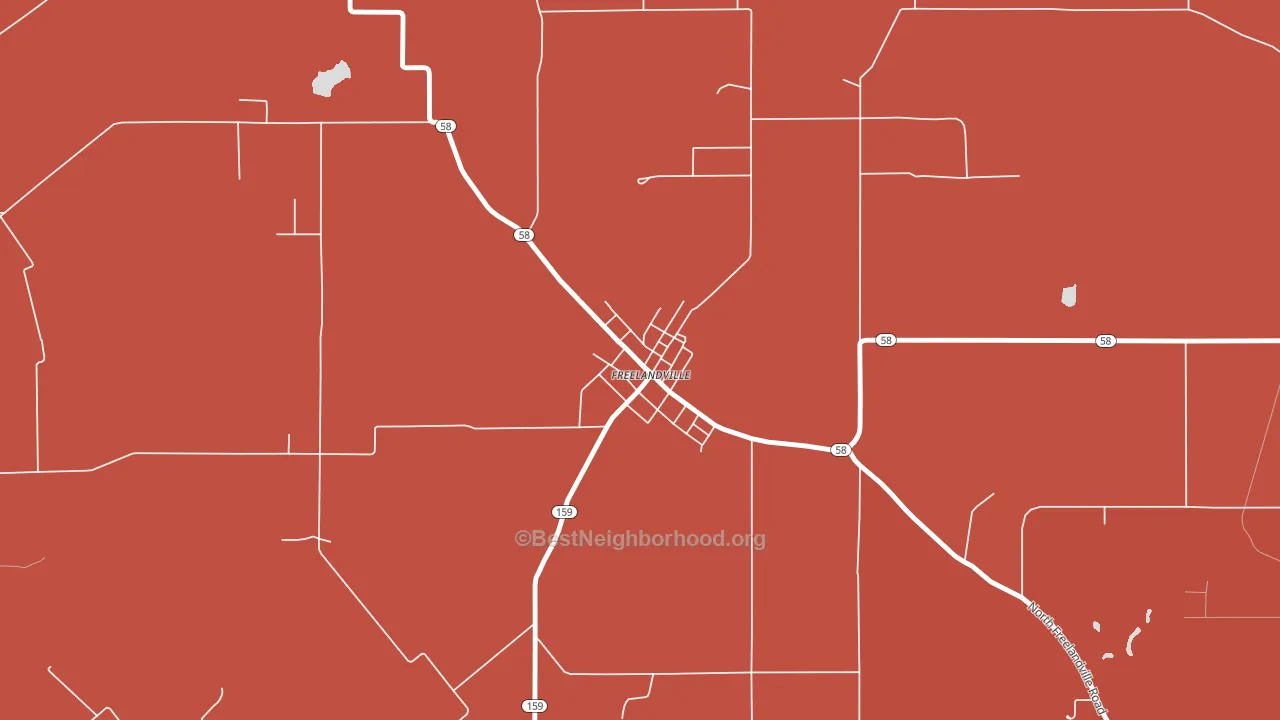 47535, IN block-group political-lean map