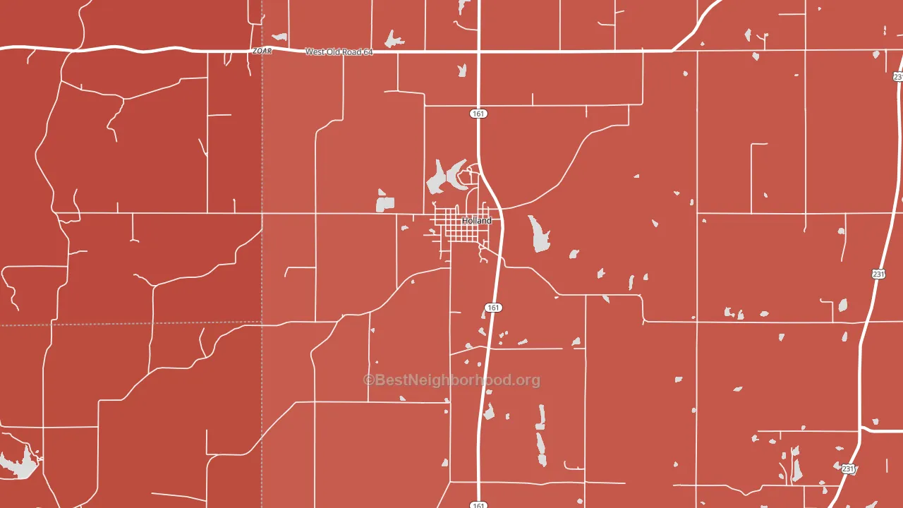47541, IN block-group political-lean map