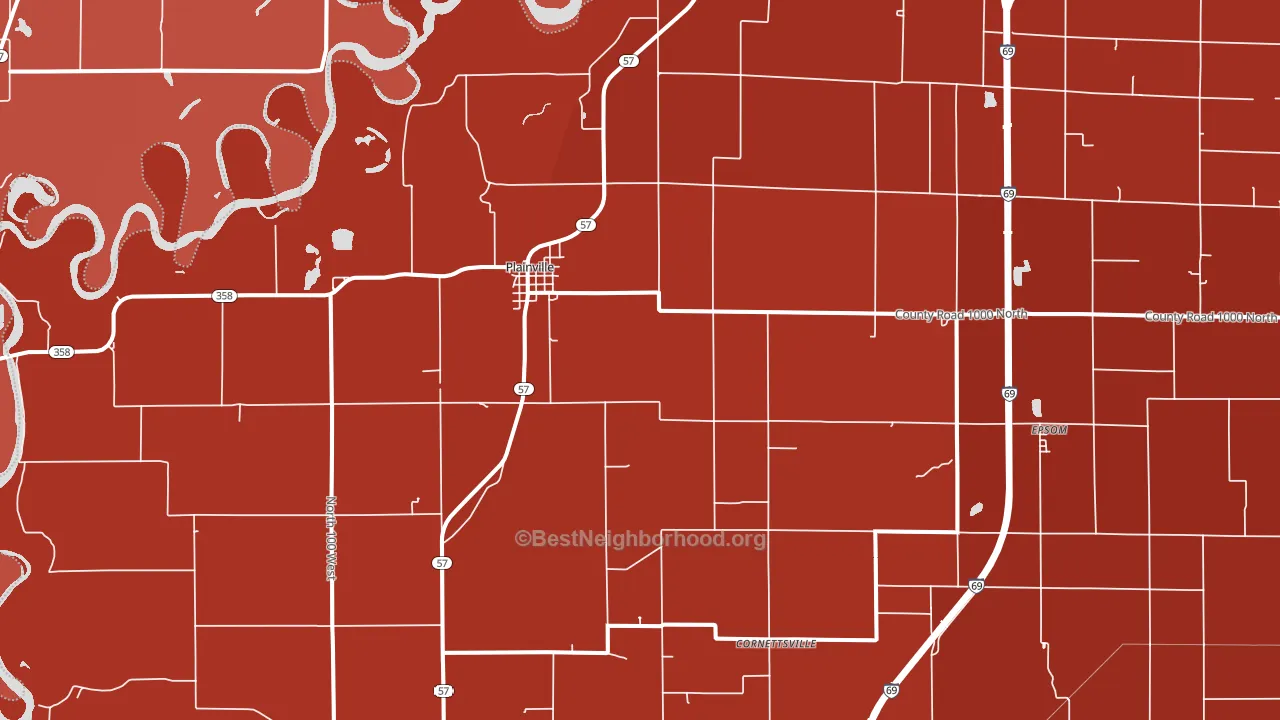 47568, IN block-group political-lean map