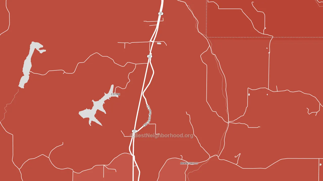 47576, IN block-group political-lean map