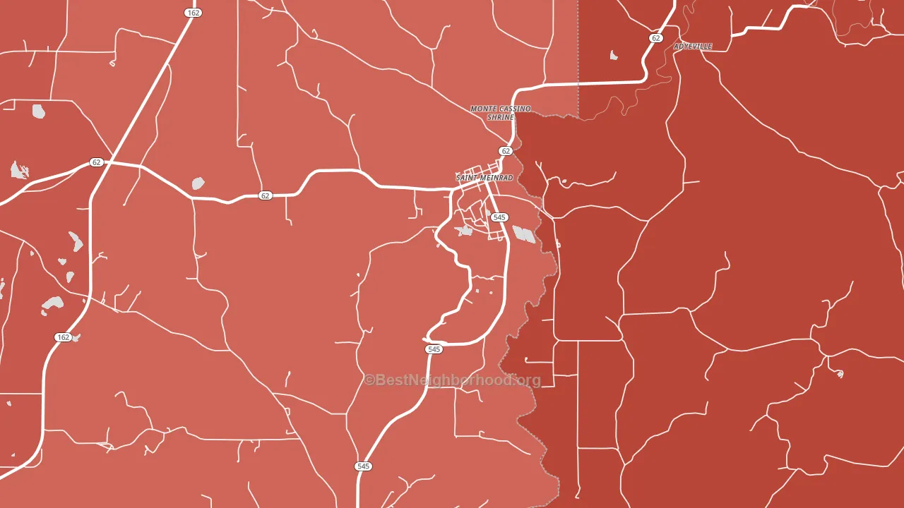47577, IN block-group political-lean map