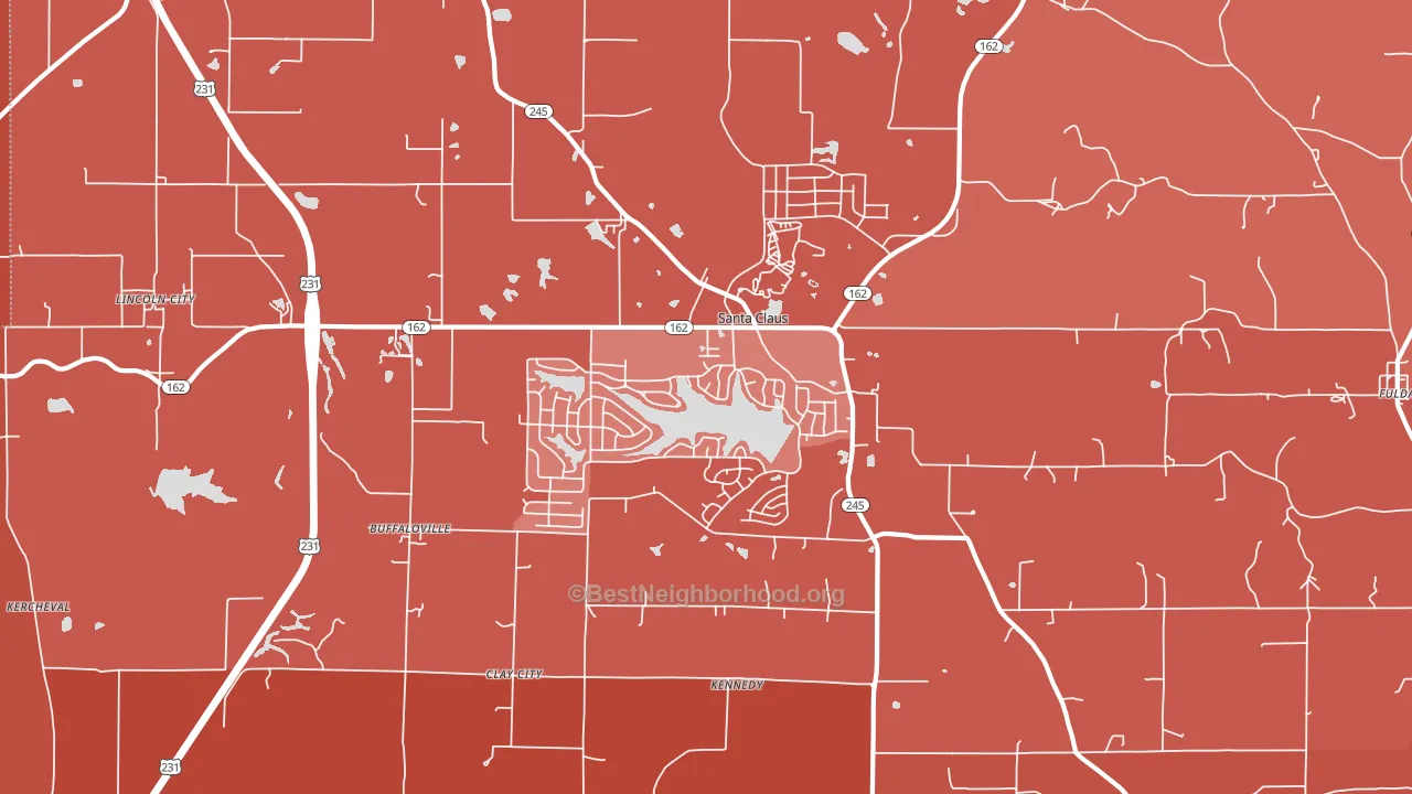 47579, IN block-group political-lean map
