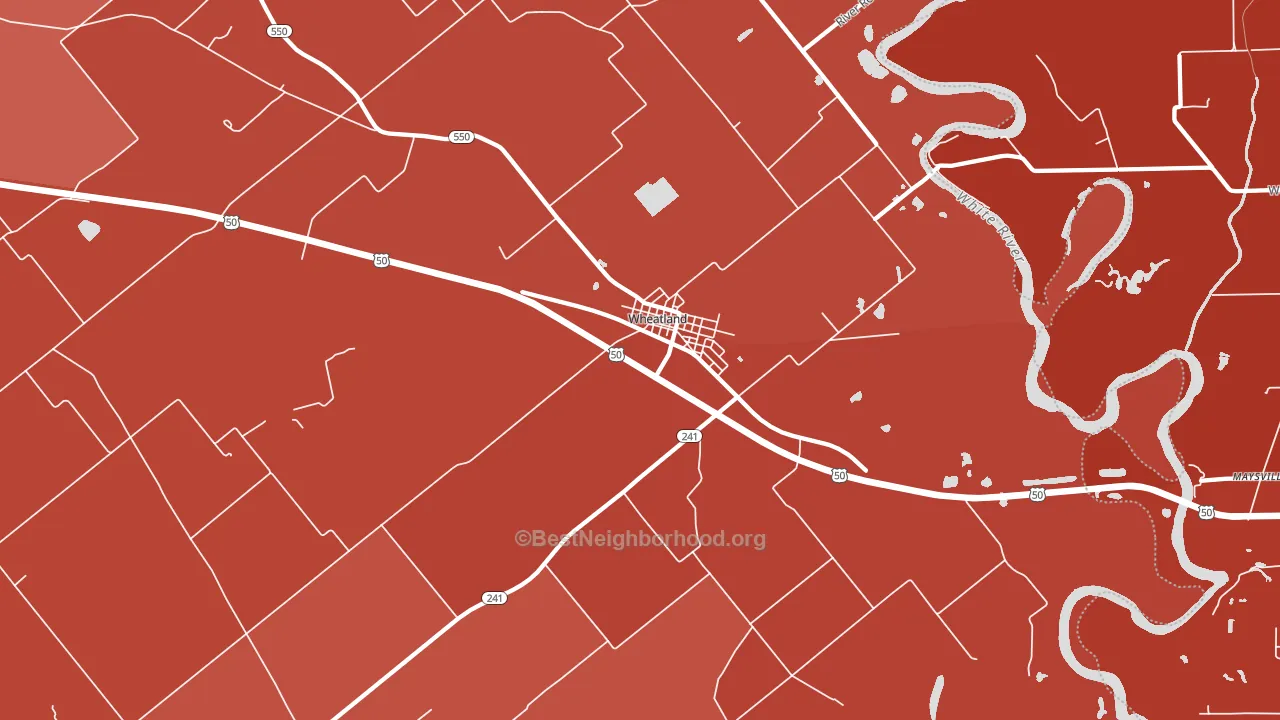 47597, IN block-group political-lean map
