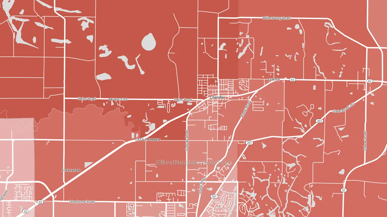47610, IN block-group political-lean map