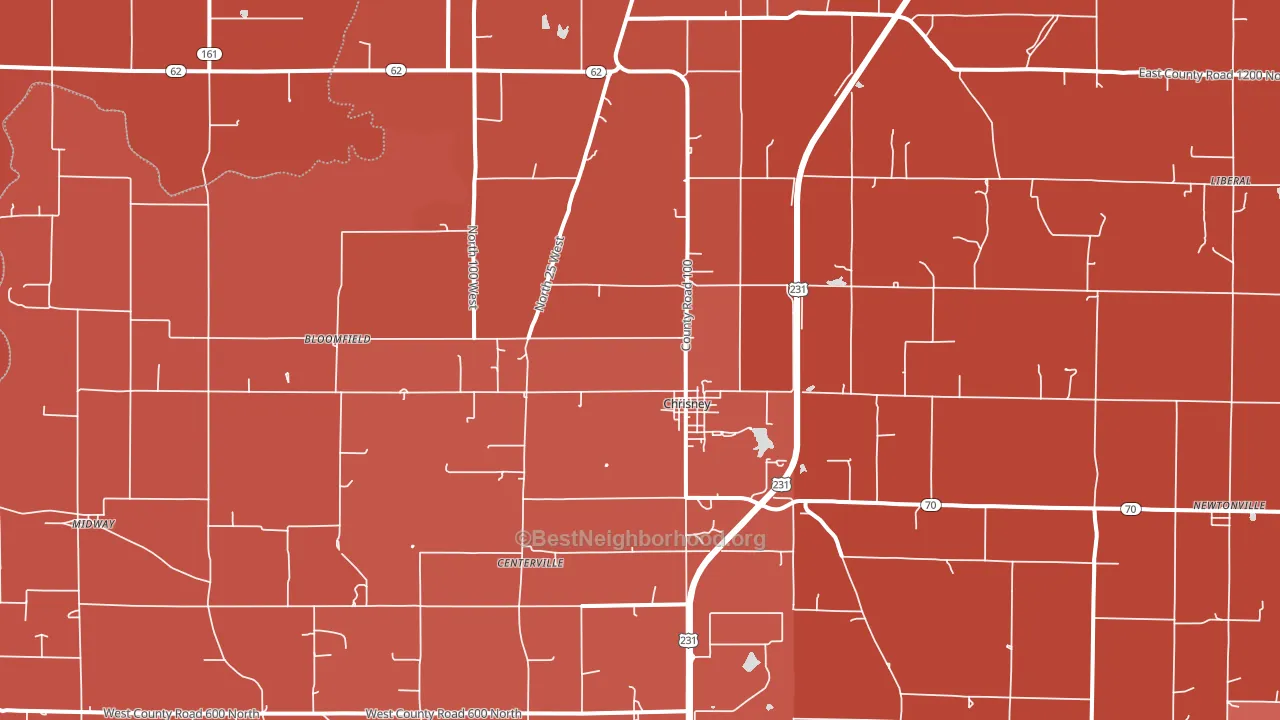 47611, IN block-group political-lean map