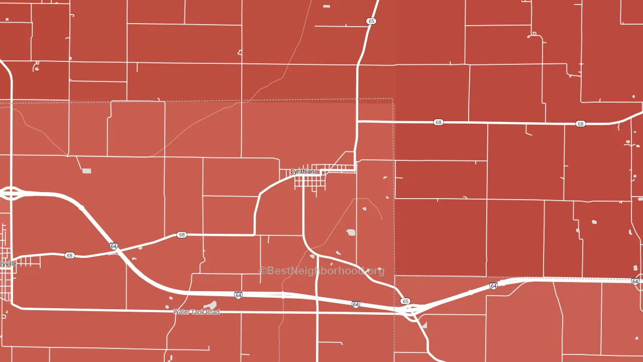47612, IN block-group political-lean map
