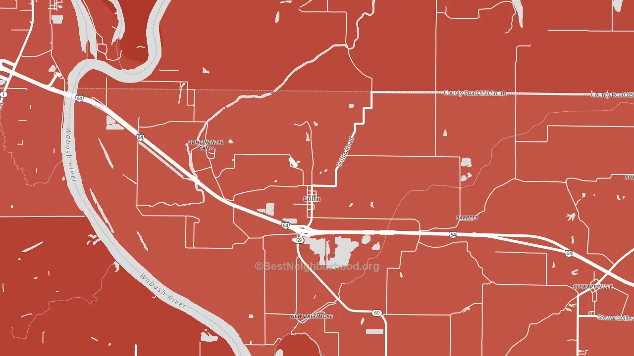 47616, IN block-group political-lean map