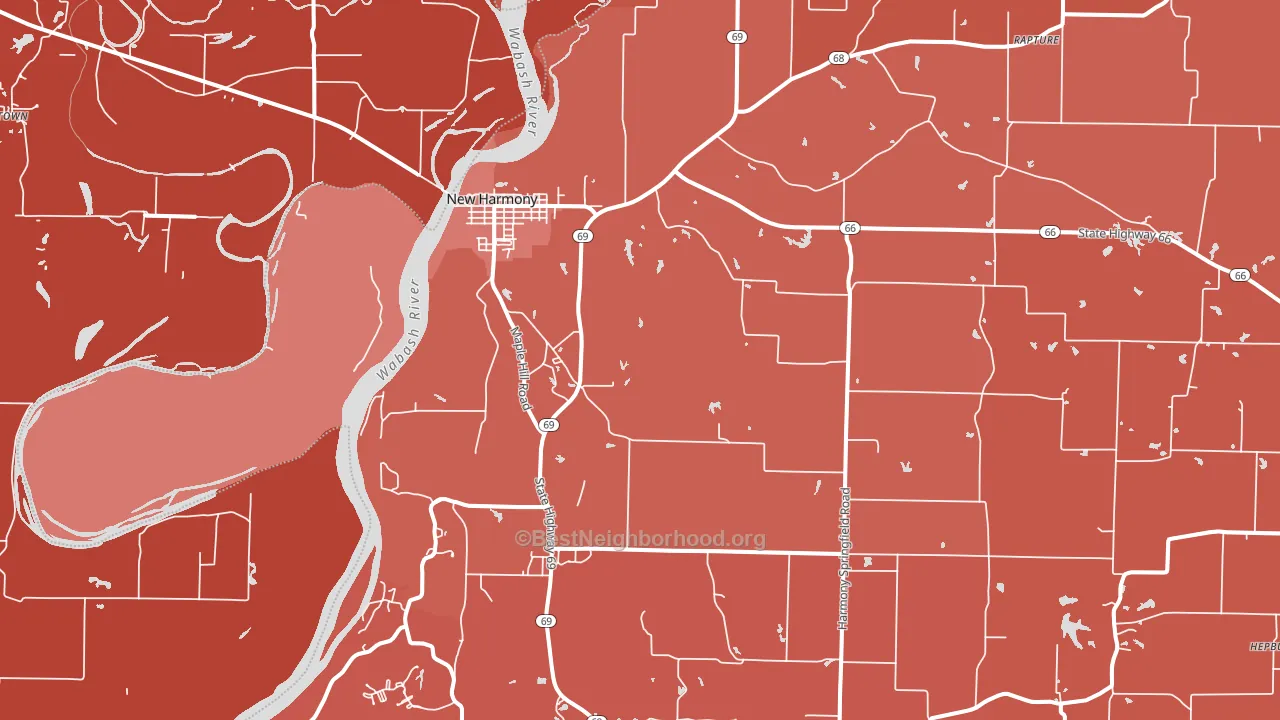 47631, IN block-group political-lean map
