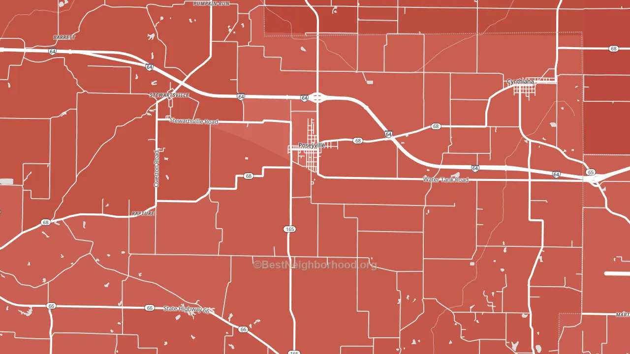 47633, IN block-group political-lean map