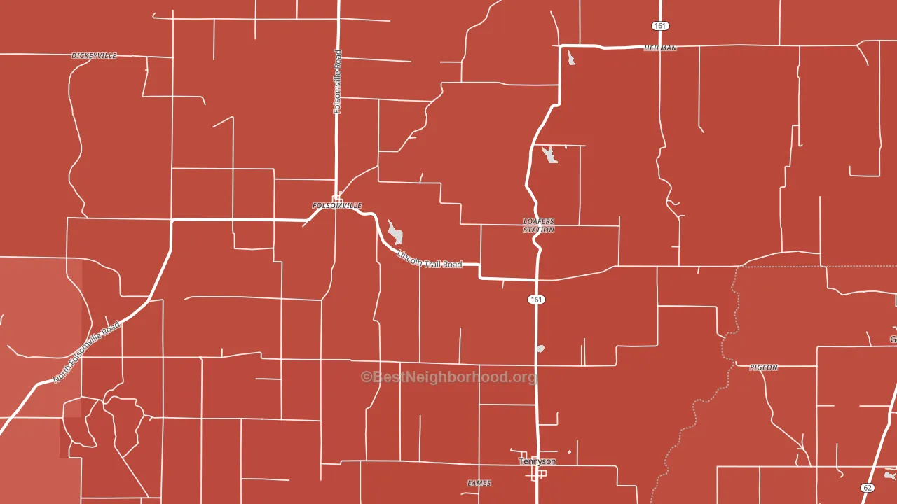 47637, IN block-group political-lean map