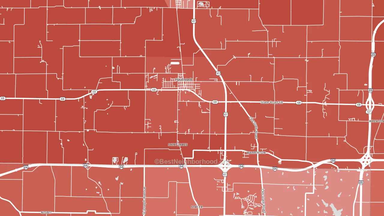 47639, IN block-group political-lean map