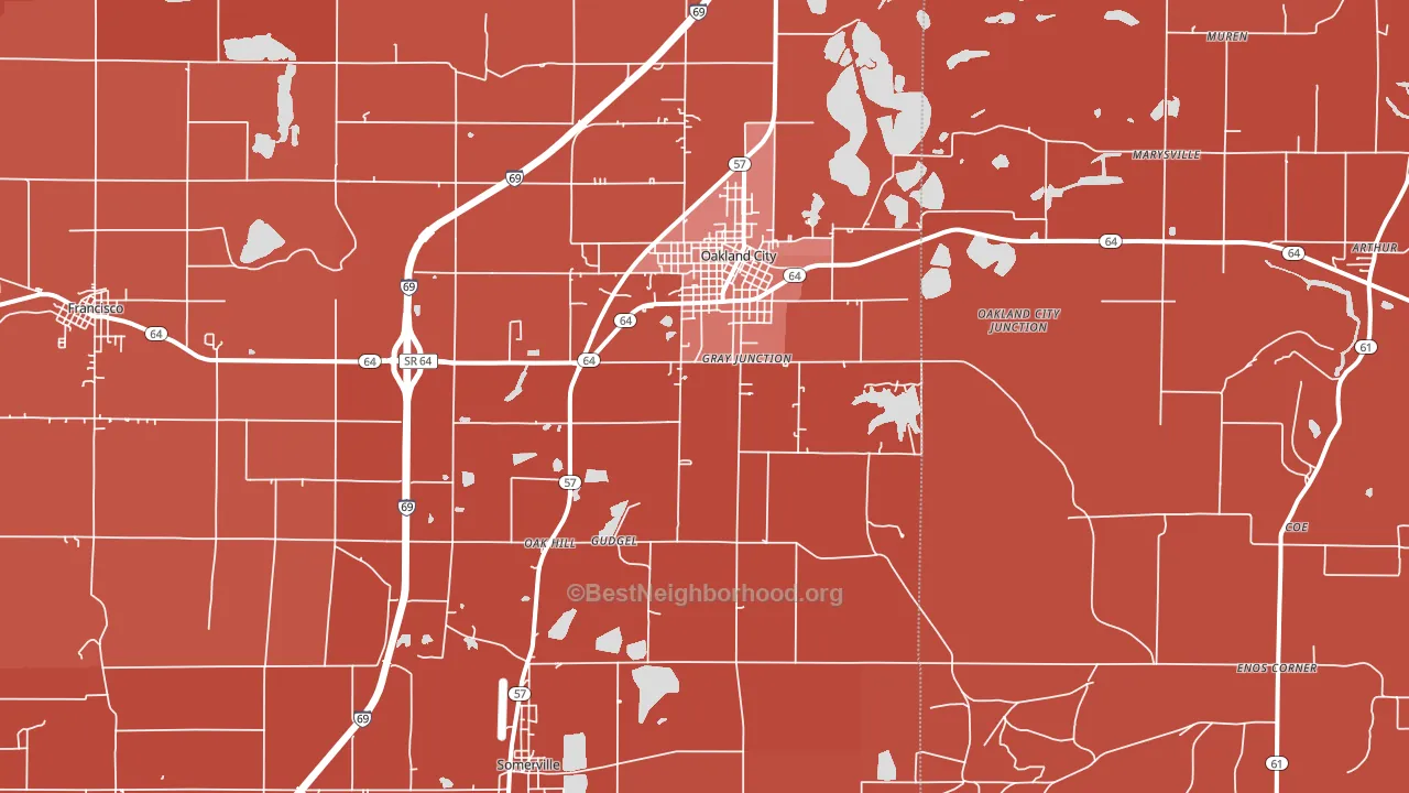 47660, IN block-group political-lean map